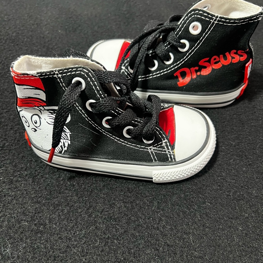 Dr. Seuss Black and Red High-Top Sneakers